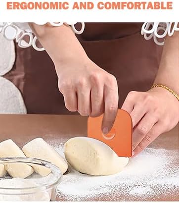 Pan Scraper, 10 Pcs Plastic, Non Scratch for Cast Iron, Pot and Pan Cleaning, Sturdy Scraper