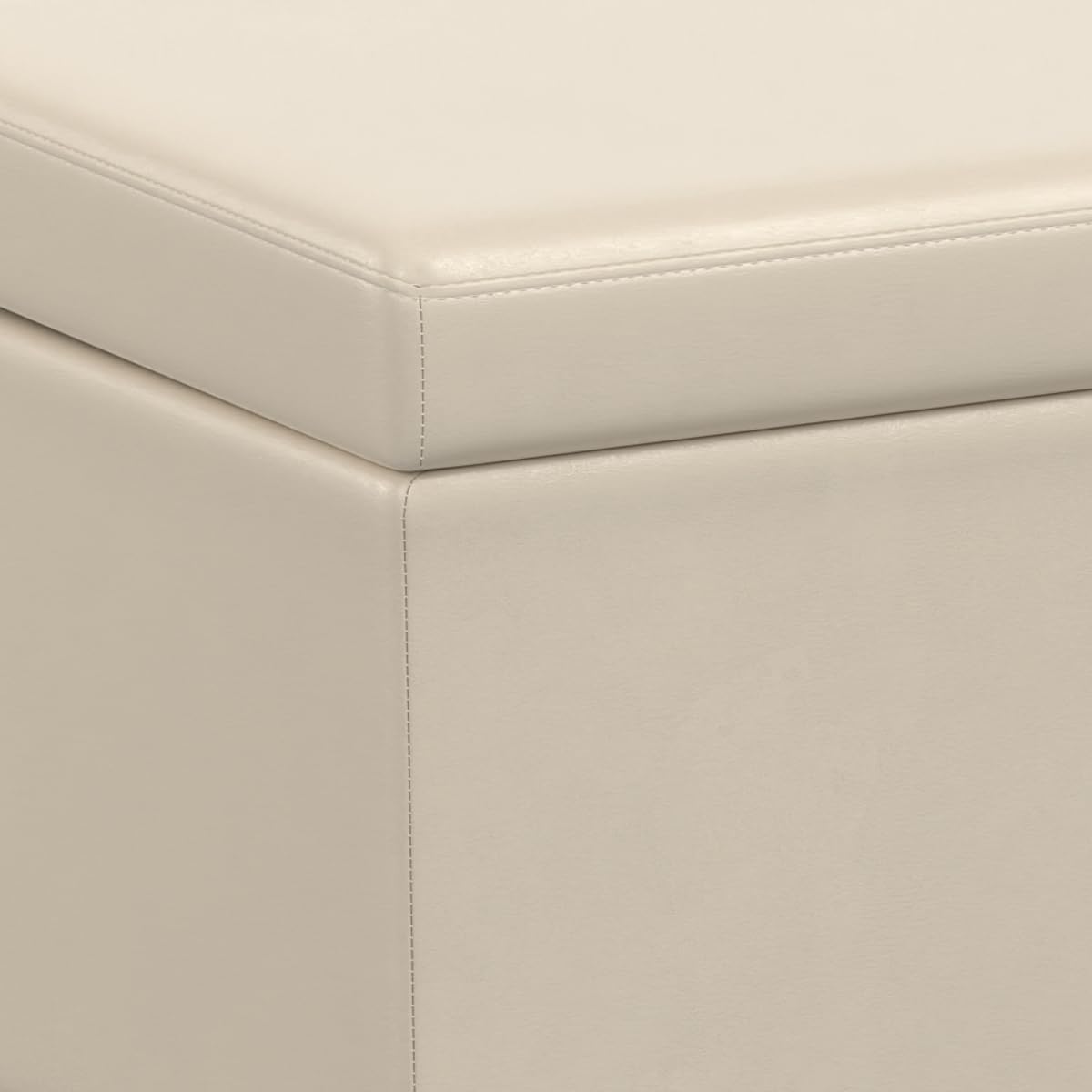 SIMPLIHOME Avalon 54 inch Wide Contemporary Rectangle Extra Large Storage Ottoman Bench in Satin