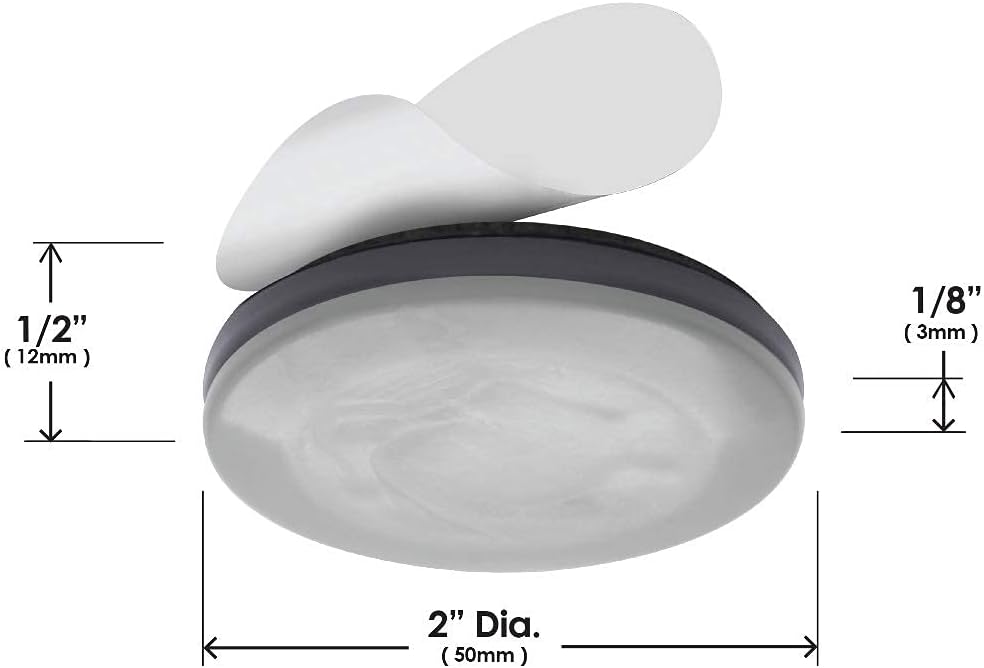 GorillaGlides CB503 2 Inch Furniture Sliders/Screw On Glide Floor Protectors (Set of 4 Glides)