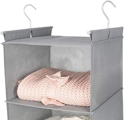 MAX Houser 6 Tier Shelf Hanging Closet Organizer, Closet Hanging Shelf with 2 Sturdy Hooks for