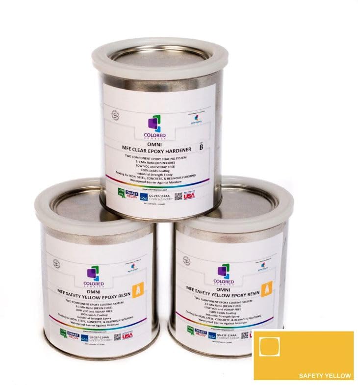 Colored Epoxies Safety Yellow Epoxy Resin Coating Made with Beautiful and Vibrant Pigments, 100%
