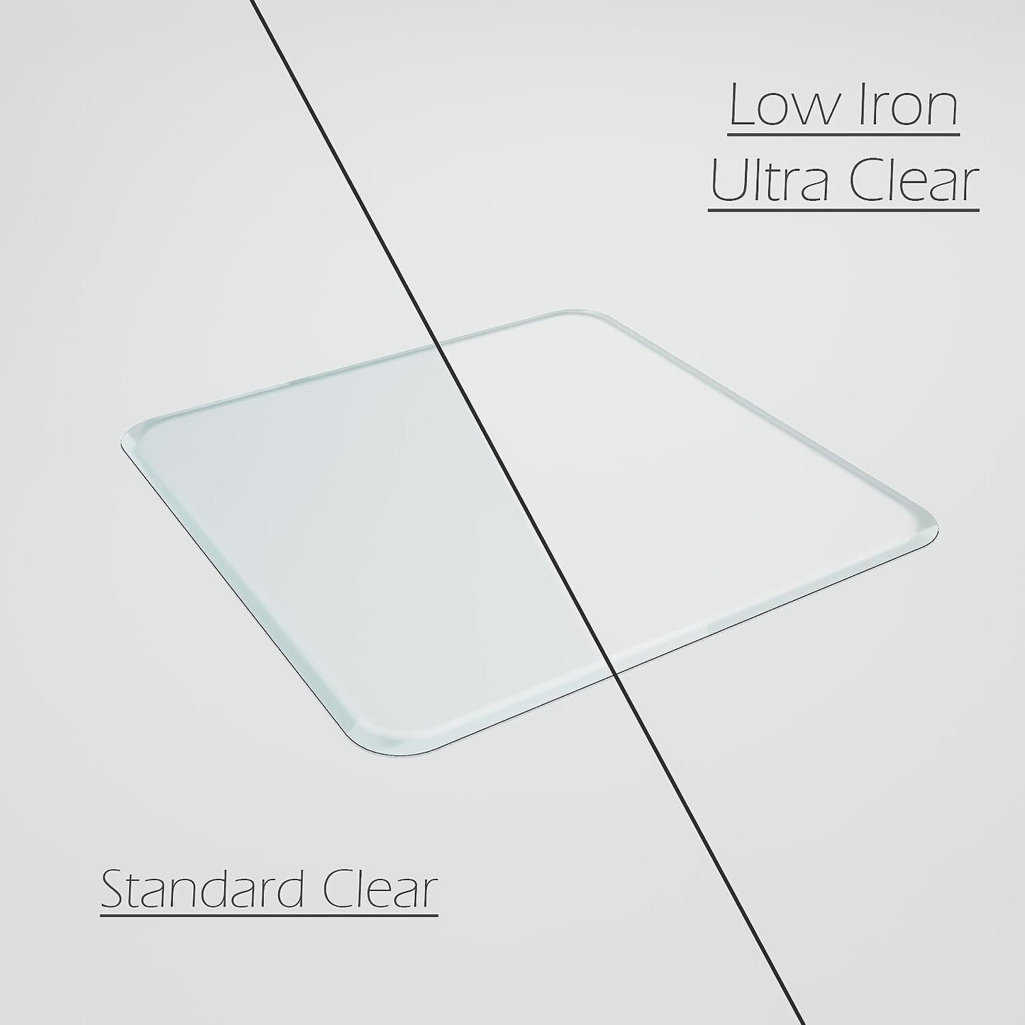 Glass Chair Mat with Exclusive Beveled Edge by Clearly Innovative 1/4” Thick Ultra-Clear Glass