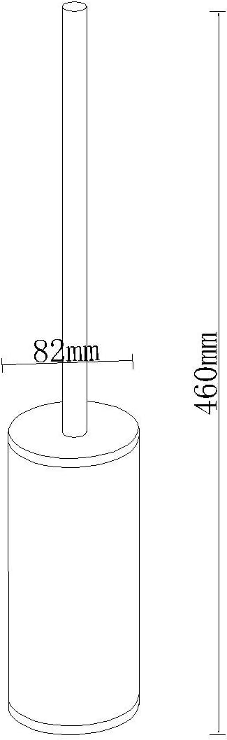 BGL Toilet Brush Holder Gold, Stainless Steel 304 Gold Round Freestanding Toilet Bowl Brush and
