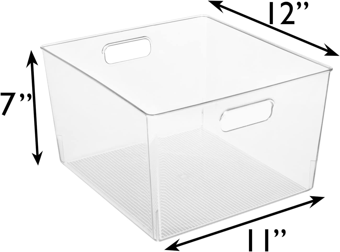 ClearSpace Clear Plastic Storage Bins – XL 4 Pack Perfect for Kitchen,Fridge, Pantry Organization