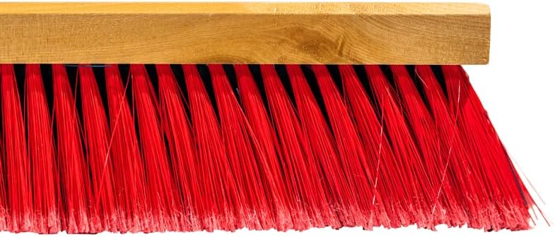 USA Broom 24" Soft Sweep Indoor Push Broom with 60" Handle. Ideal for Epoxy & Polished Floors.