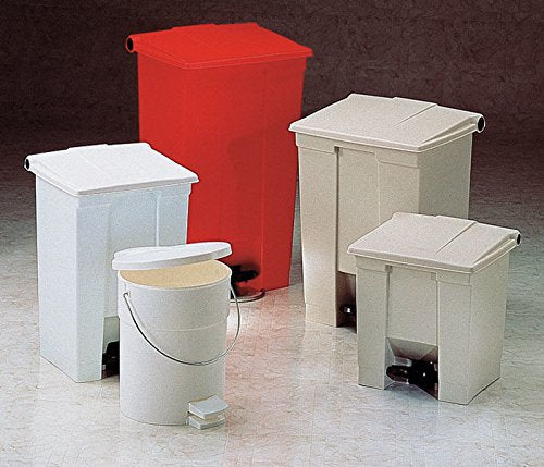 Rubbermaid Commercial Products Legacy Step-On Trash/Garbage Can/Bin, 8 Gallon, Red, for Doctor's