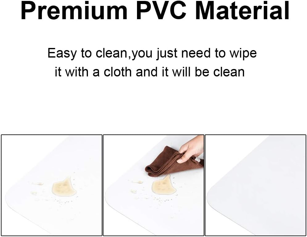 Kuyal Clear Chair mat for Hardwood Floor 30 x 48 inches Transparent Floor Mats Wood/Tile Protection
