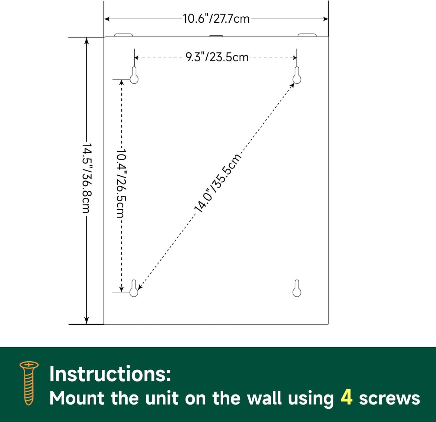 Commercial Paper Towel Dispenser Wall Mount 400-Sheet Capacity Brushed Stainless Steel Lockable