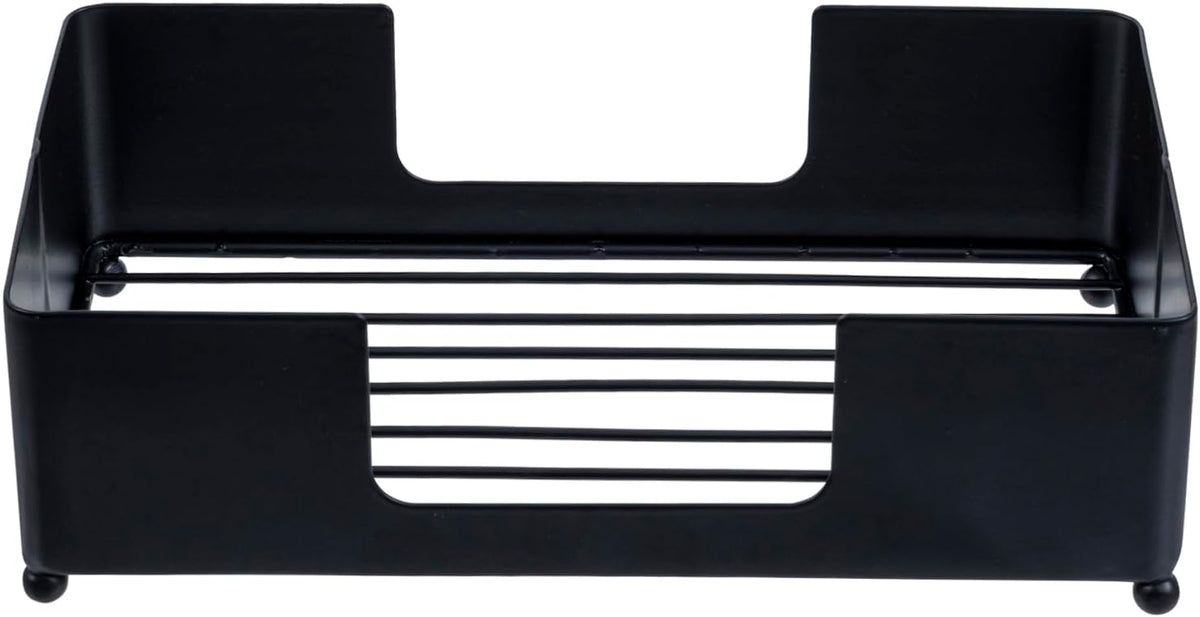 MyGift Modern Matte Black Metal Folded Paper Towel Holder for Commercial & Guest Bathroom, Sink