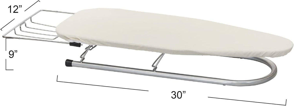 Household Essentials Tabletop Ironing Board, Compact Ironing Board with Iron Rest, Includes Door
