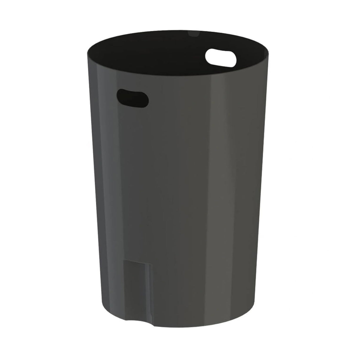 42 Gallon Slatted Circle 100% Recycled Plastic Commercial Outdoor and Indoor Trash Can with Push