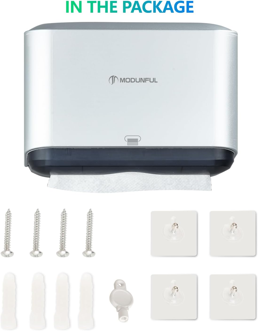 Trifold Hand Towel Dispenser for Bathroom - C Fold Paper Towel Dispenser Wall Mount with No-Hole