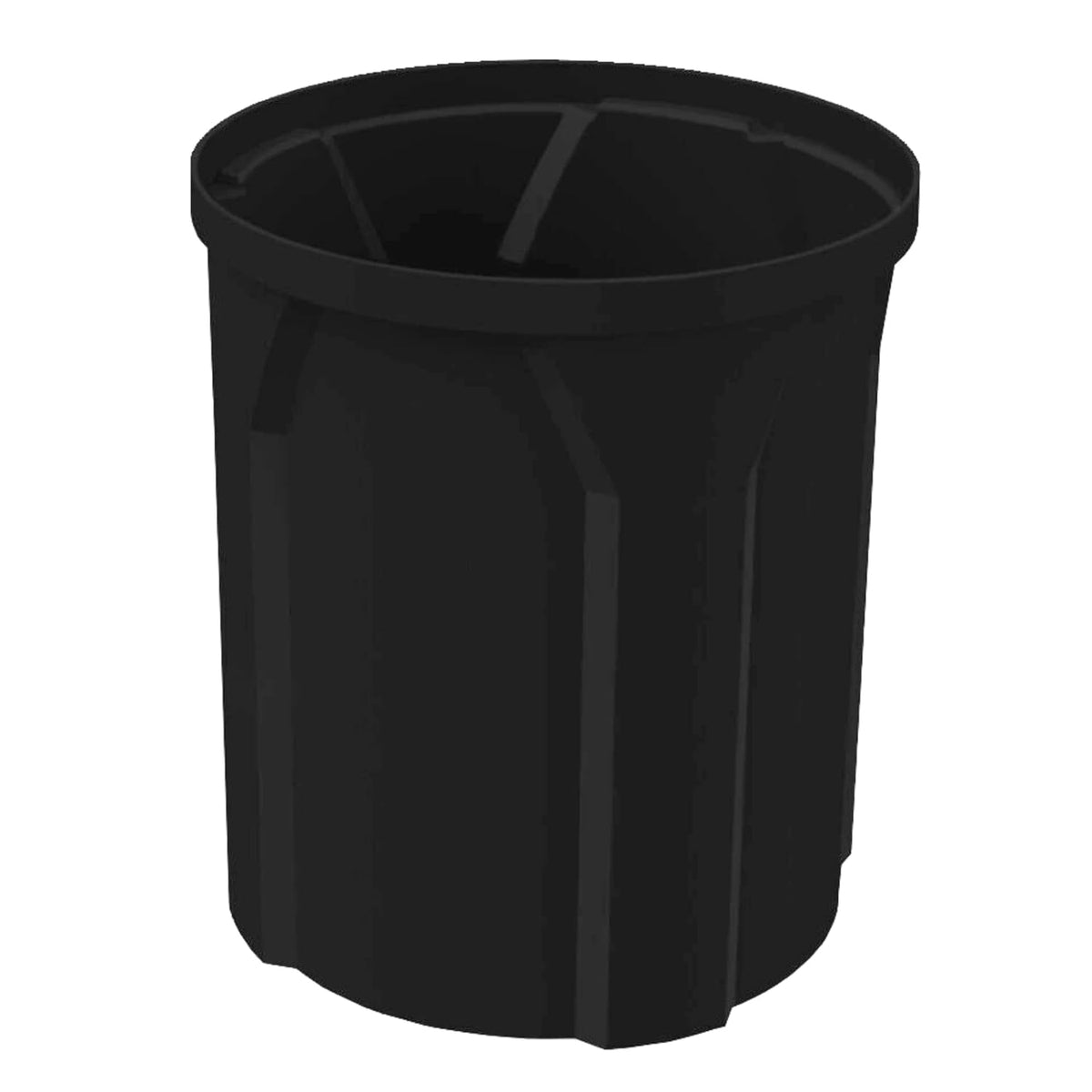 42 Gallon Circle 100% Recycled Plastic Heavy Duty Indoor or Outdoor Commercial Trash Can with Push