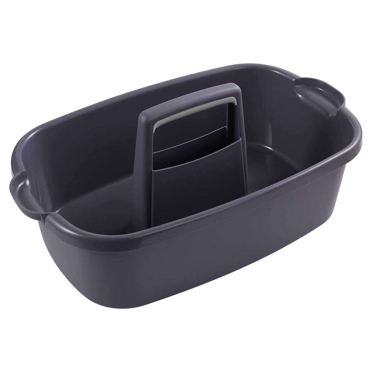 Omirome 2-Pack Large Gray Cleaning Caddy for Cleaning Supplies with Handle - Portable Plastic Tote