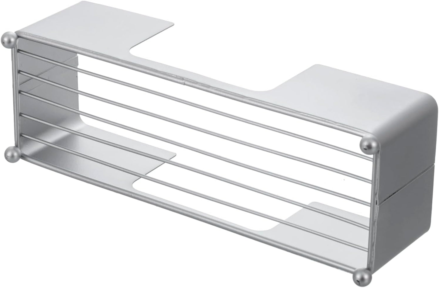 MyGift Metal Tabletop Folded Hand Towel Holder, Modern Silver Tone Commercial Countertop Tissue