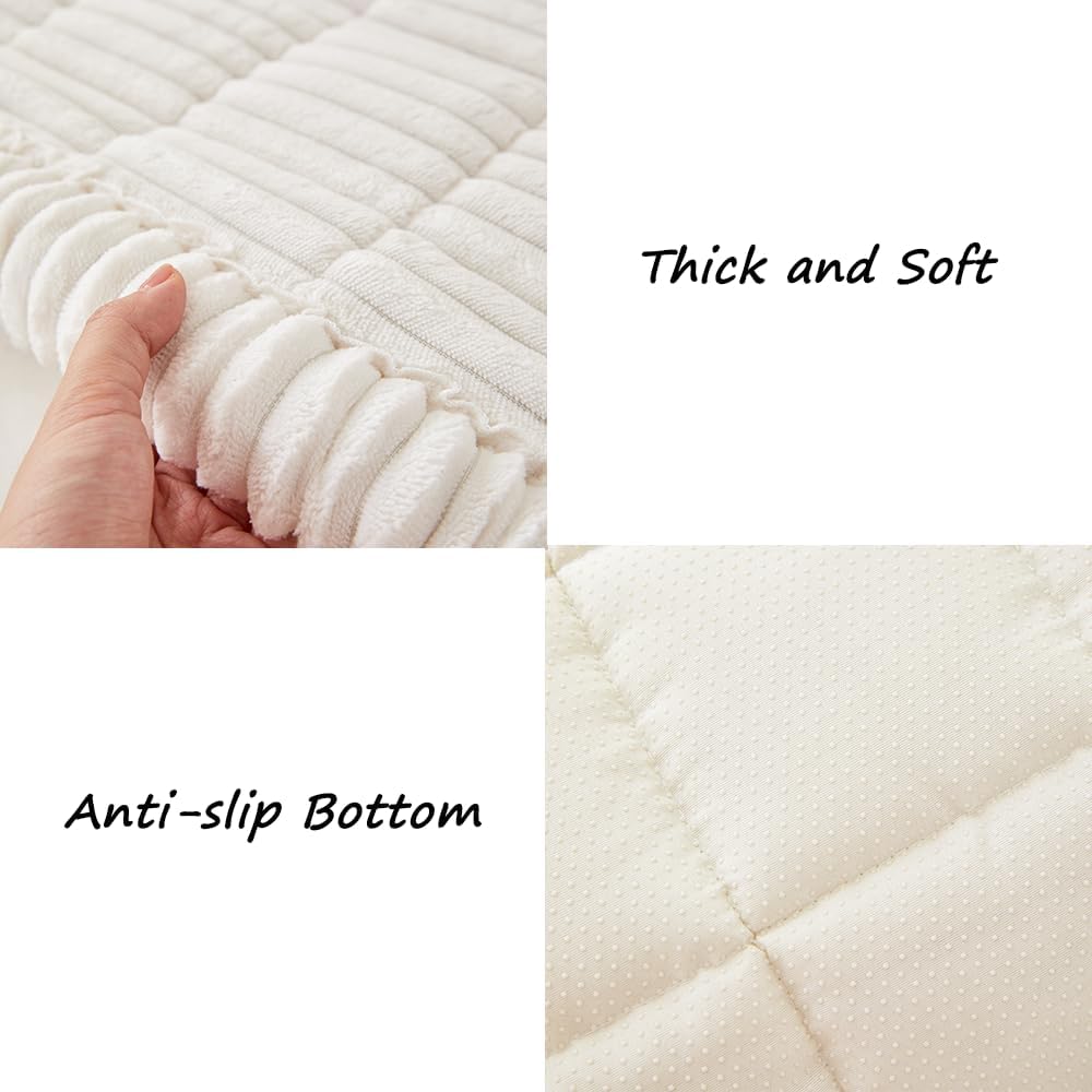 Couch Cover for Dogs Washable, Fuzzy Pet Couch Covers for 3 Cushion Sofa Pet Friendly, Non Slip