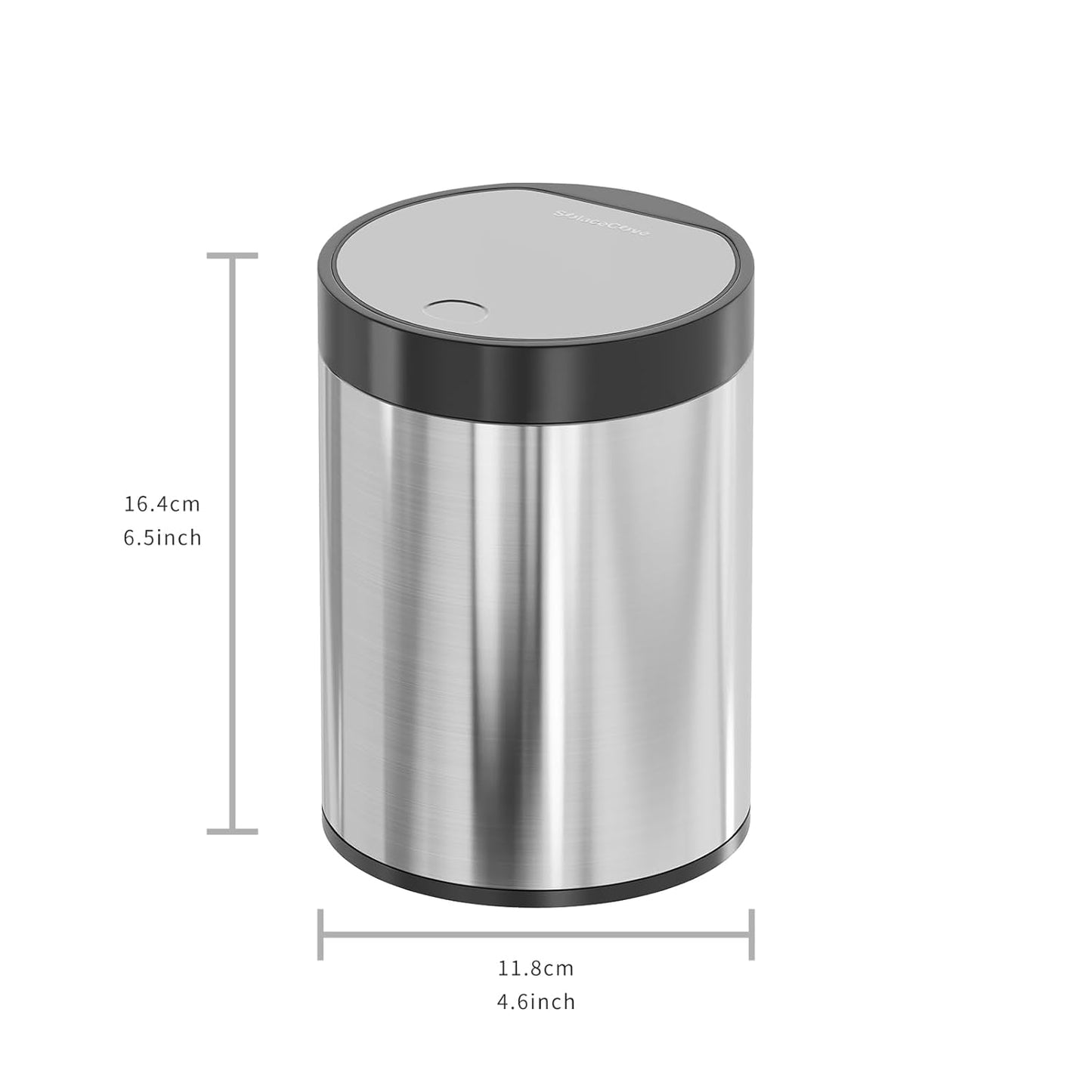 Mini Trash Can for Desk 0.4 Gallon,1.5L Stainless Steel mini Desk Trash can with Lid,Tiny Trash Can