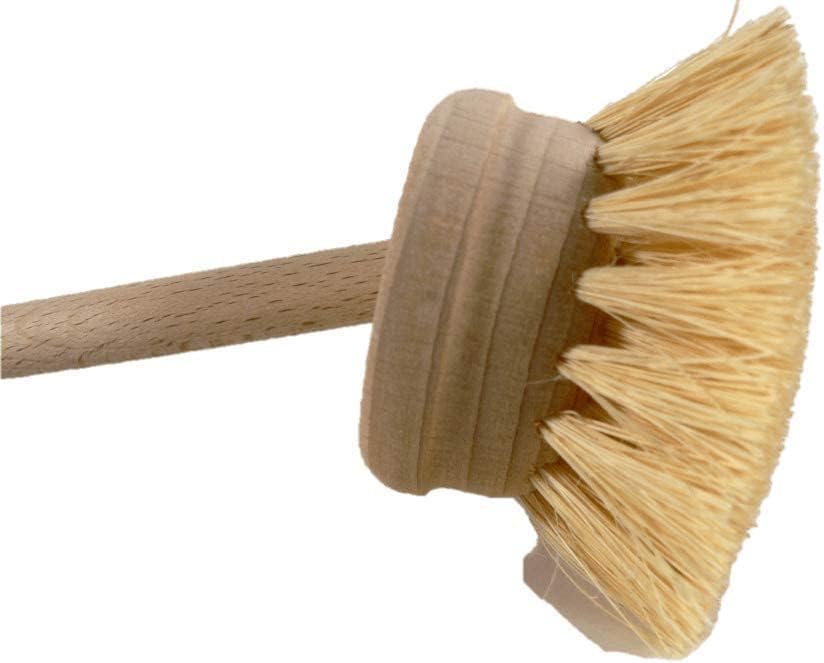 Valentino Garemi Tub Scrub Brush – Real Tampico Fibers – Cleaning Bathtubs, Tile Showers, Sinks