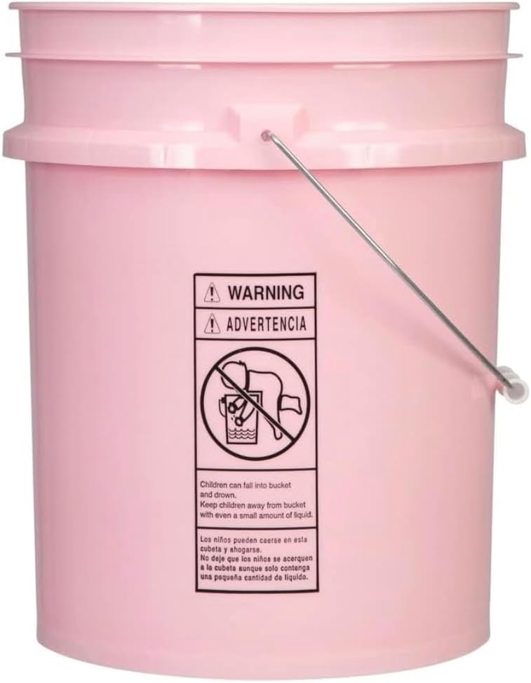 House Naturals 5 Gallon Premium HPDE Plastic Bucket - Made in USA Food Grade Storage Container, BPA