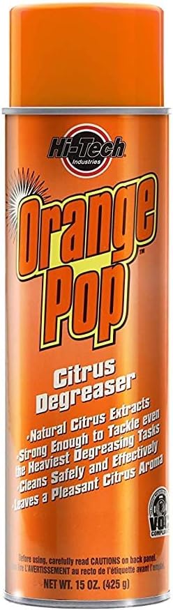 HI-TECH Orange Pop Foaming Citrus Cleaner Degreaser – Heavy Duty Multi-Surface Spray with