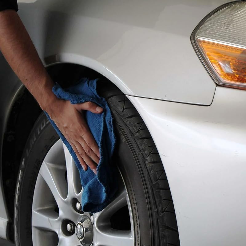 Shop Towels (Blue, 500-Pack) - Bulk Cleaning Towel in a Bag, Mechanic Cotton Wipes for Car
