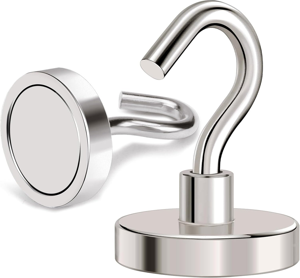 MIKEDE Magnetic Hooks Heavy Duty,110LB+ Strong Magnet with Hook, Super Neodymium Cruise Hooks