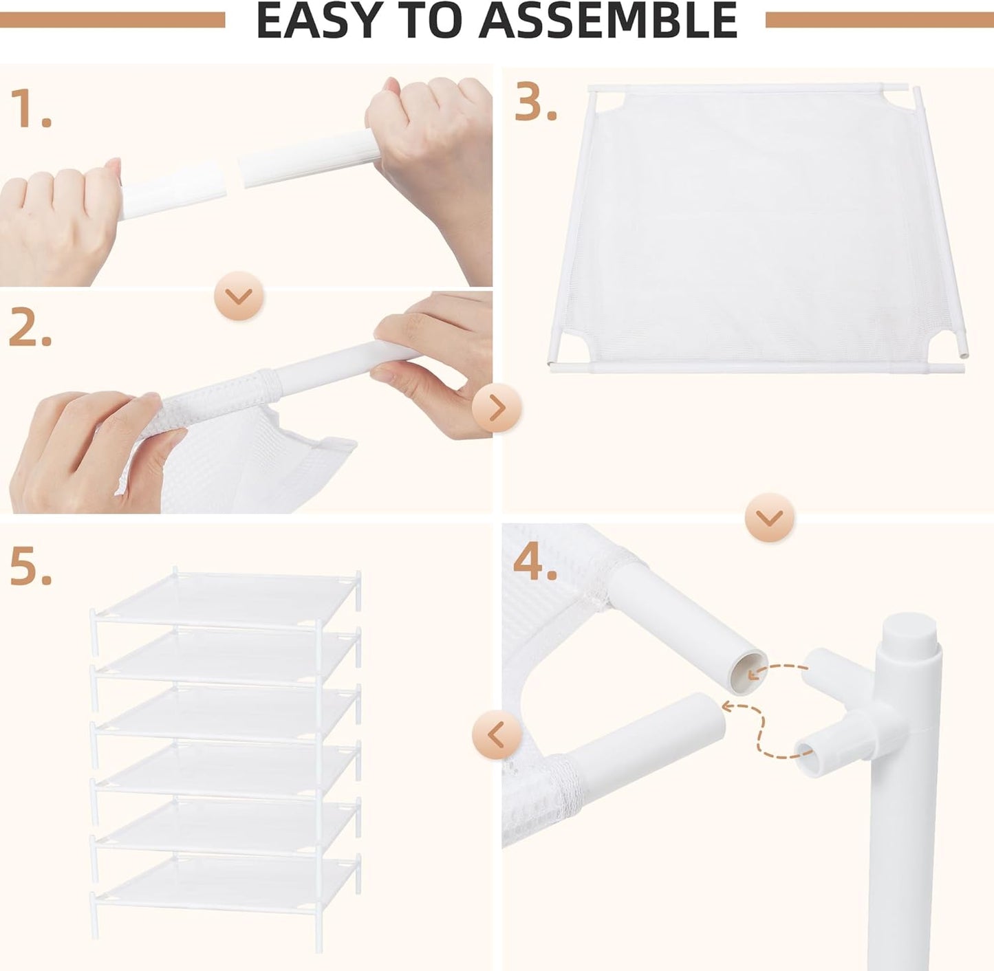 STORAGE MANIAC Sweater Drying Rack, Mesh Clothes Drying Rack, Stackable Laundry Drying Rack, Lay