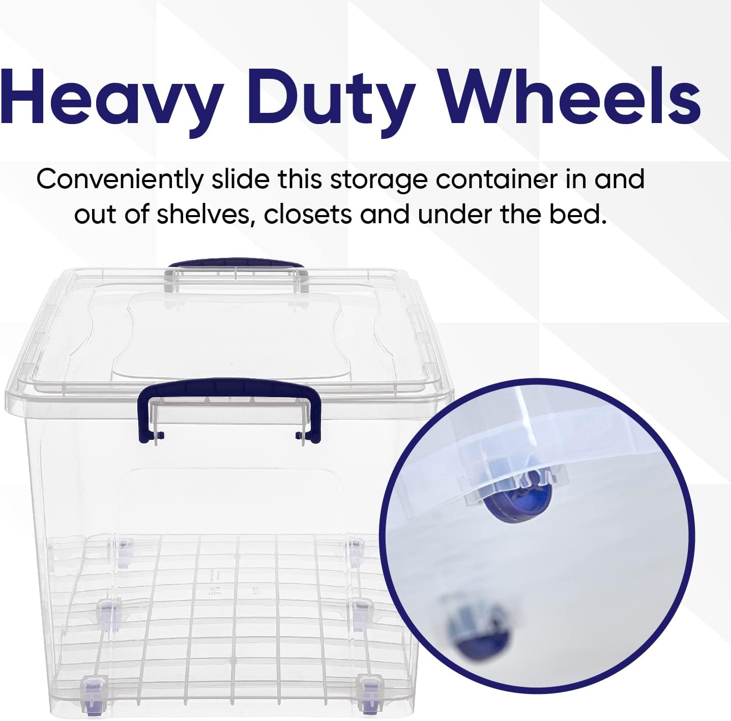 Superio Storage Bins with Lids, Clear Plastic Containers for Organizing, Stackable Totes, BPA Free