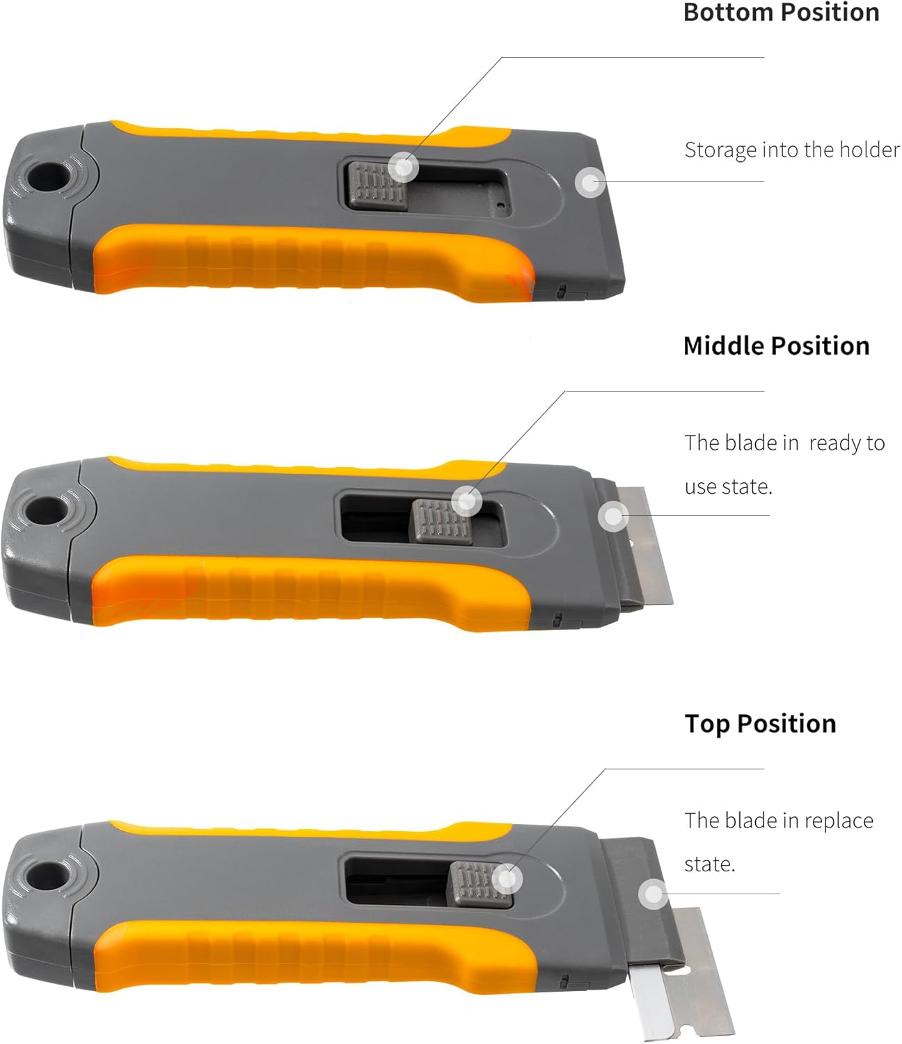 Razor Blade Scraper Tool with 15pcs Extra Blades, Cleaning Razor Scraper for Glass, Glass Top Stove