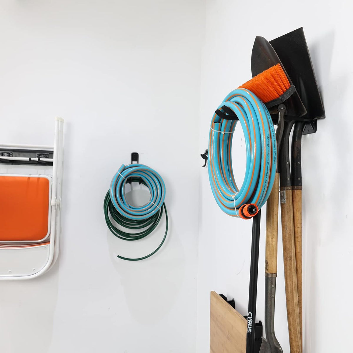 Wallmaster Wall Mount Garage Hooks, 2Pcs Heavy Duty Long Utility Storage Hooks for Hanging Tire