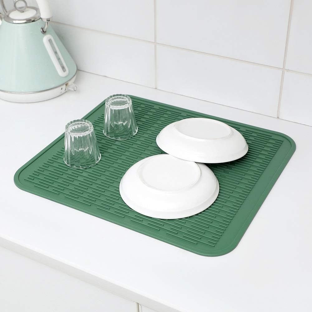 Silicone Dish Drying Mat for Multiple Usage,Easy clean,Eco-friendly,Heat-resistant Silicone Mat for