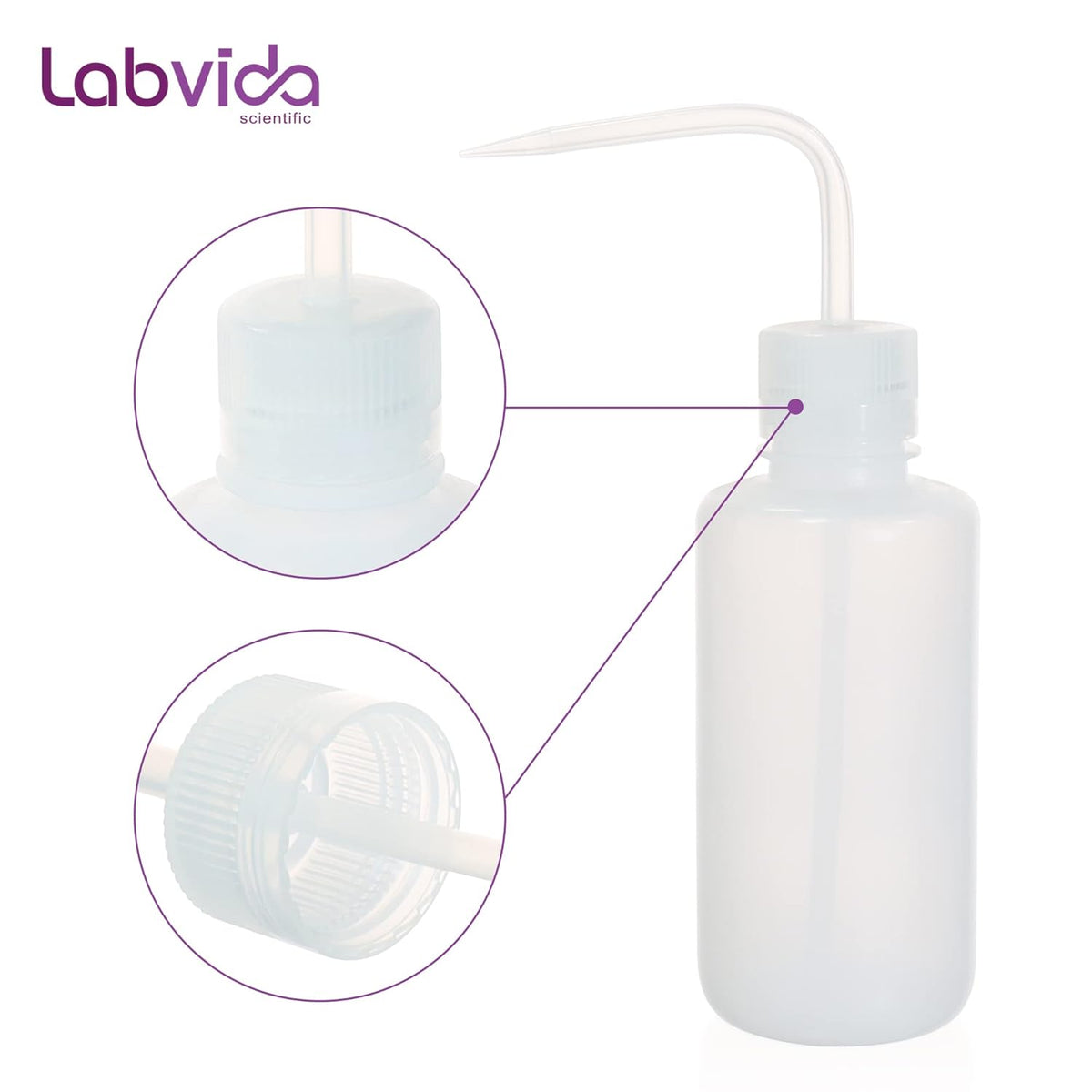 New Released Thick Wall 250ml Squeeze Bottle Set 2pcs- Laboratory Grade Durable Wash Bottles for