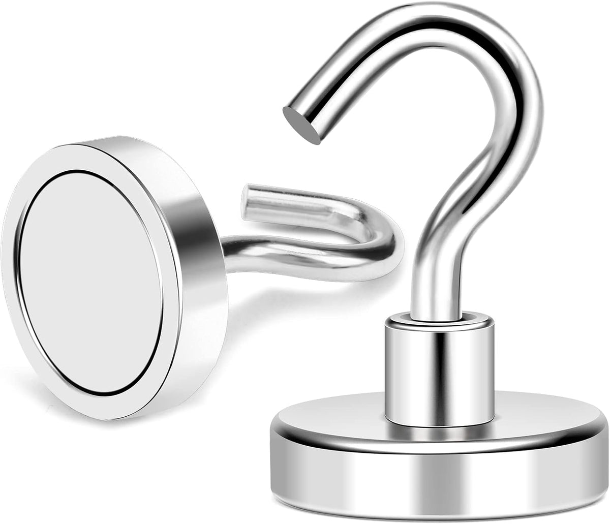 MIKEDE Magnetic Hooks, 80Lbs+ Heavy Duty Magnetic Hooks for Cruise Cabins, Super Neodymium Hanging