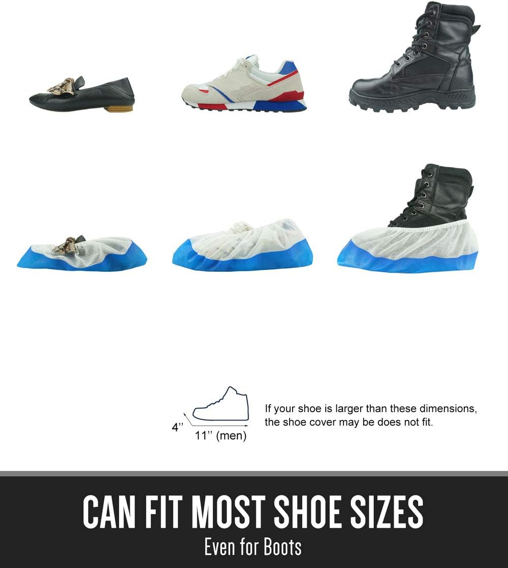 OhanaPro Premium Disposable Non Slip Boot & Shoe Covers - Pack of 50 - Waterproof Double Layer