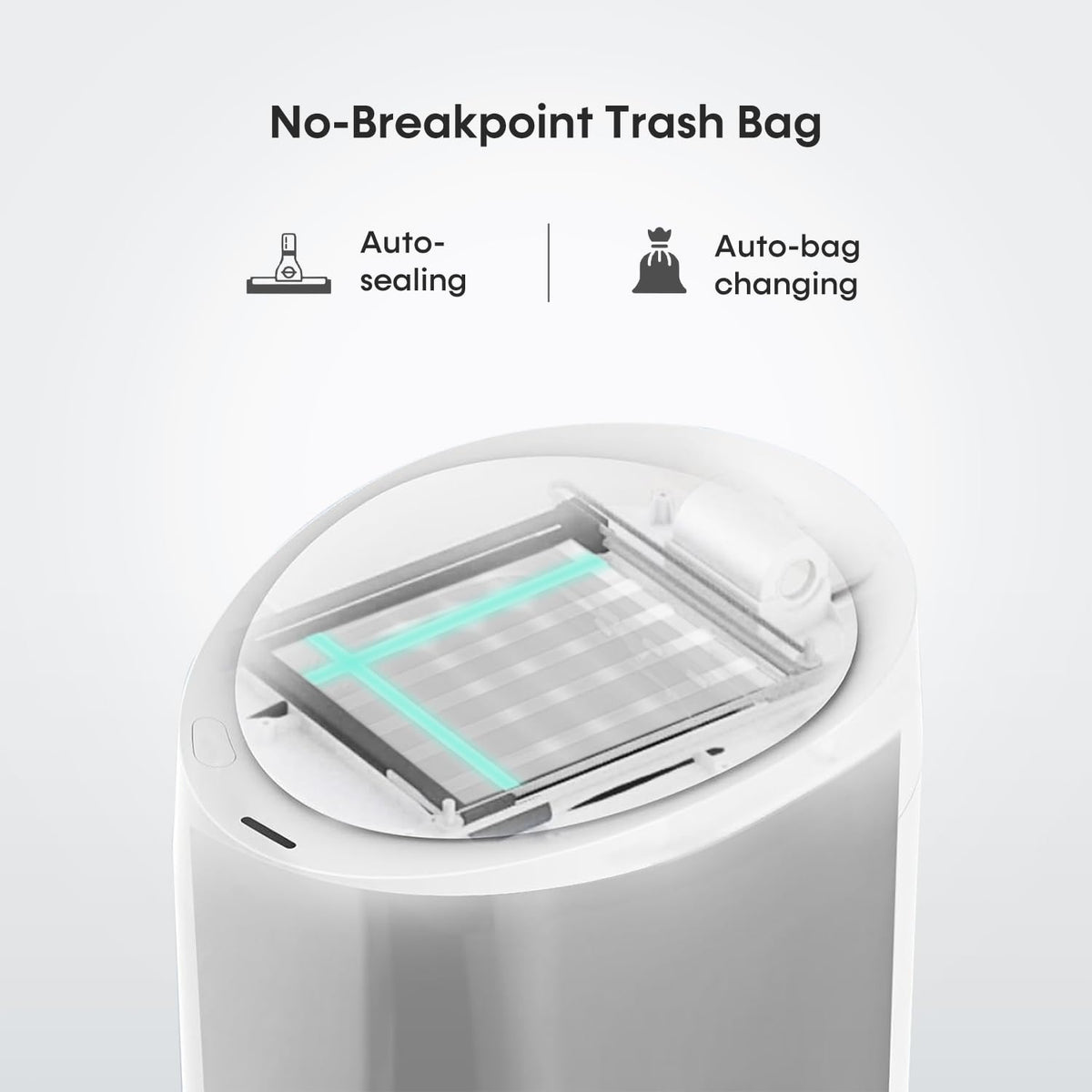 TOWNEW T Air One Official Refill Rings for Smart Bathroom Trash Can, Sturdy Trash Bags for Electric
