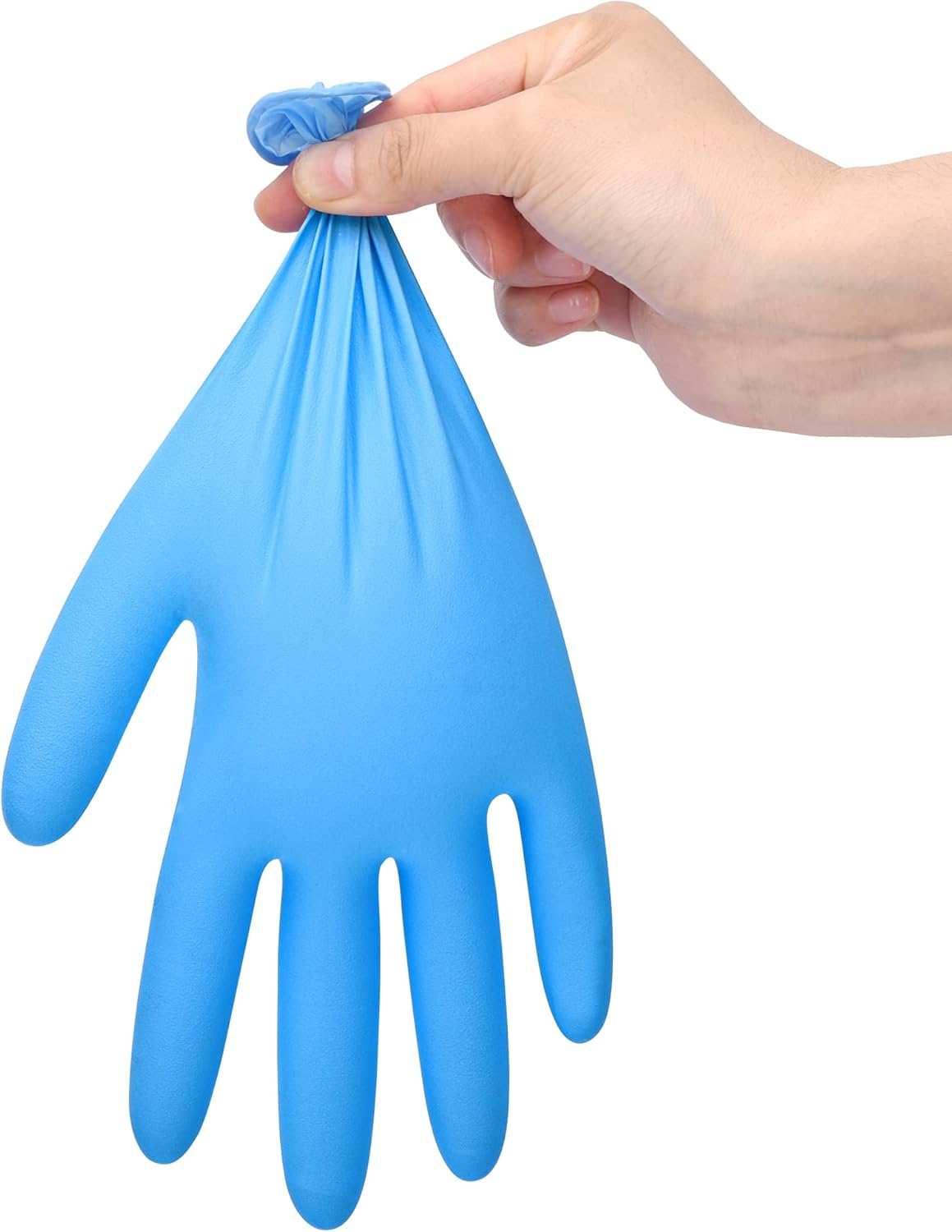 TitanFlex Heavy-Duty Blue Nitrile Gloves, 6-mil, Fully Textured, Mechanic Disposable Gloves