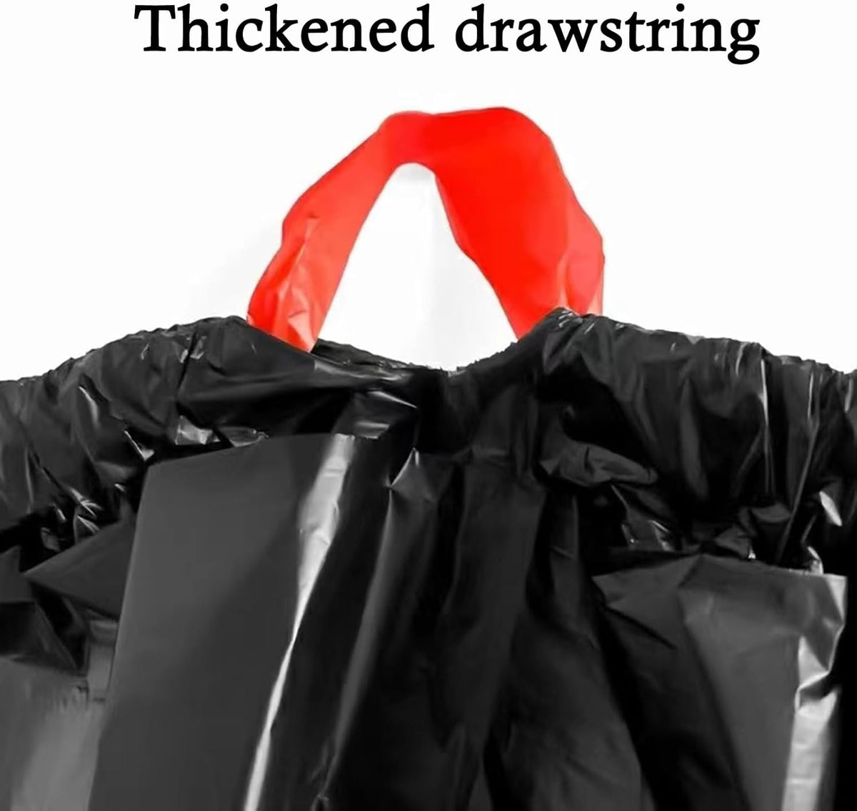 Large Black Trash Bags 20-21 Gallon Drawstring Garbage Bags,Measuring 28x 33.8 inches,Heavy Duty