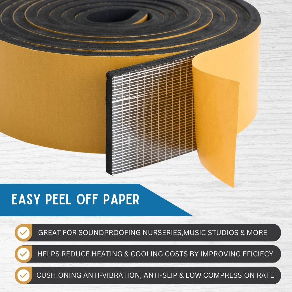 High Density Foam Weather Stripping Door Seal Strip Insulation Tape Roll for Insulating Door Frame