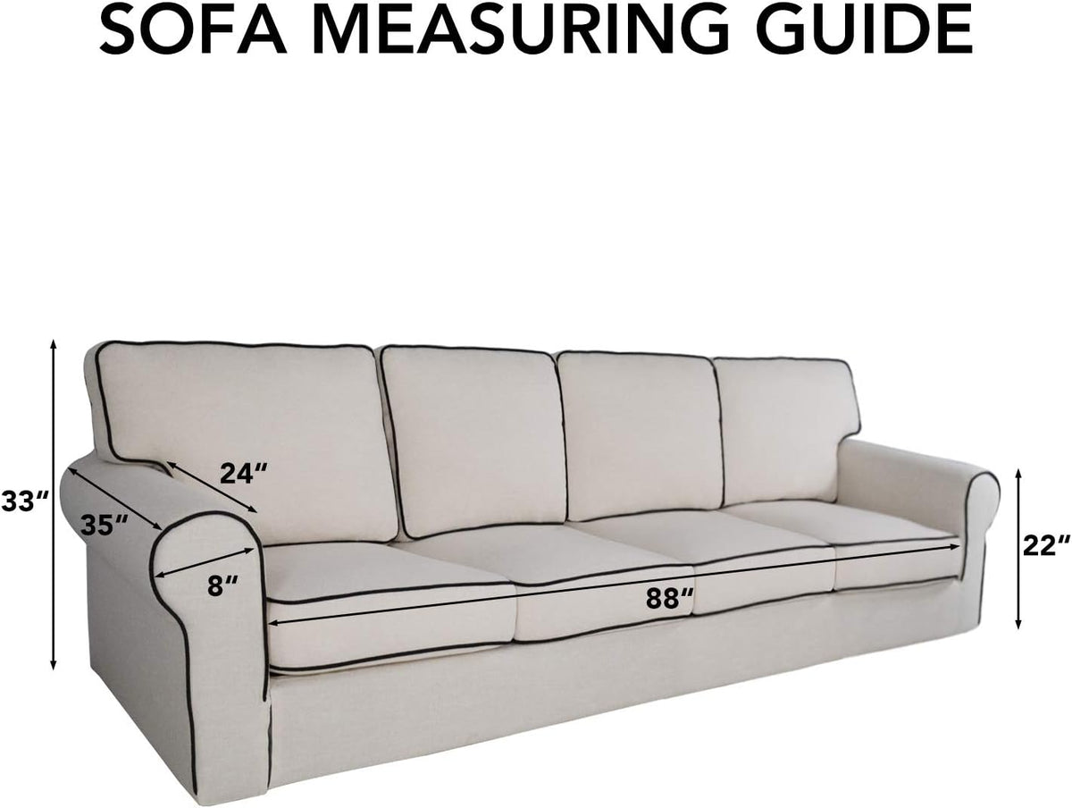 PureFit Reversible Quilted Sofa Cover, Water Resistant Slipcover Furniture Protector, Washable