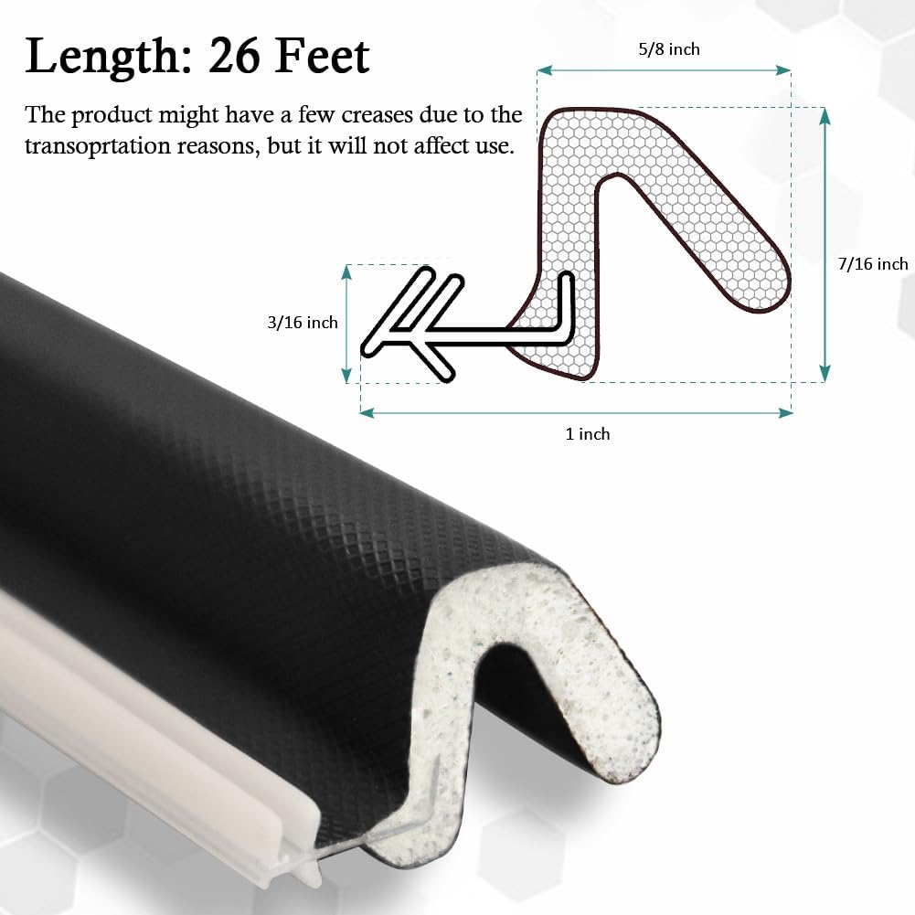 Kerf Weather Stripping Door Seal Strip 26 Ft Q Foam Door Weatherstrip Seal with Slot Card Slot