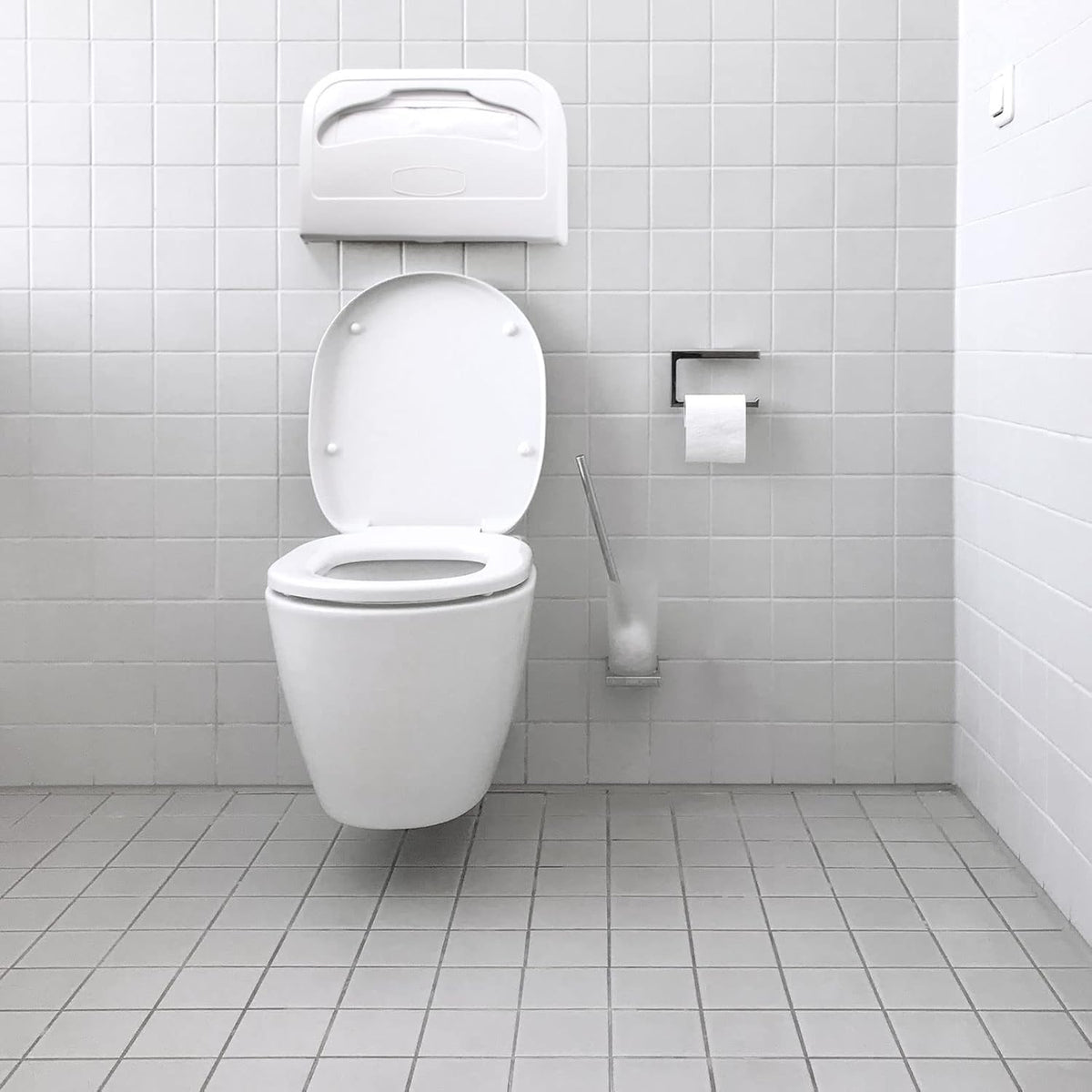 EZbrnd Wall Mount Half-Fold Toilet Seat Cover Dispenser for Commercial/Washroom/Office, Seat Cover