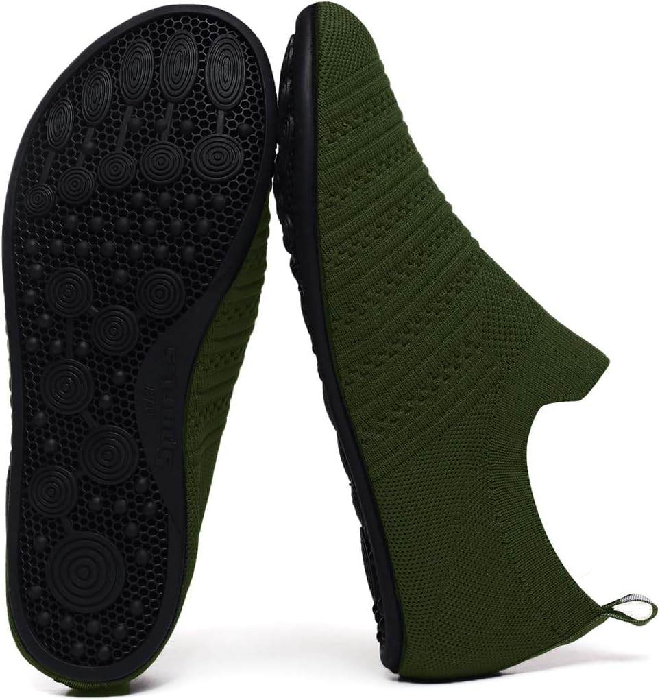 QZKDM Lightweight Slip on Grip Indoor House Slippers Barefoot Non Slip Home Exercise Yoga Shoes for