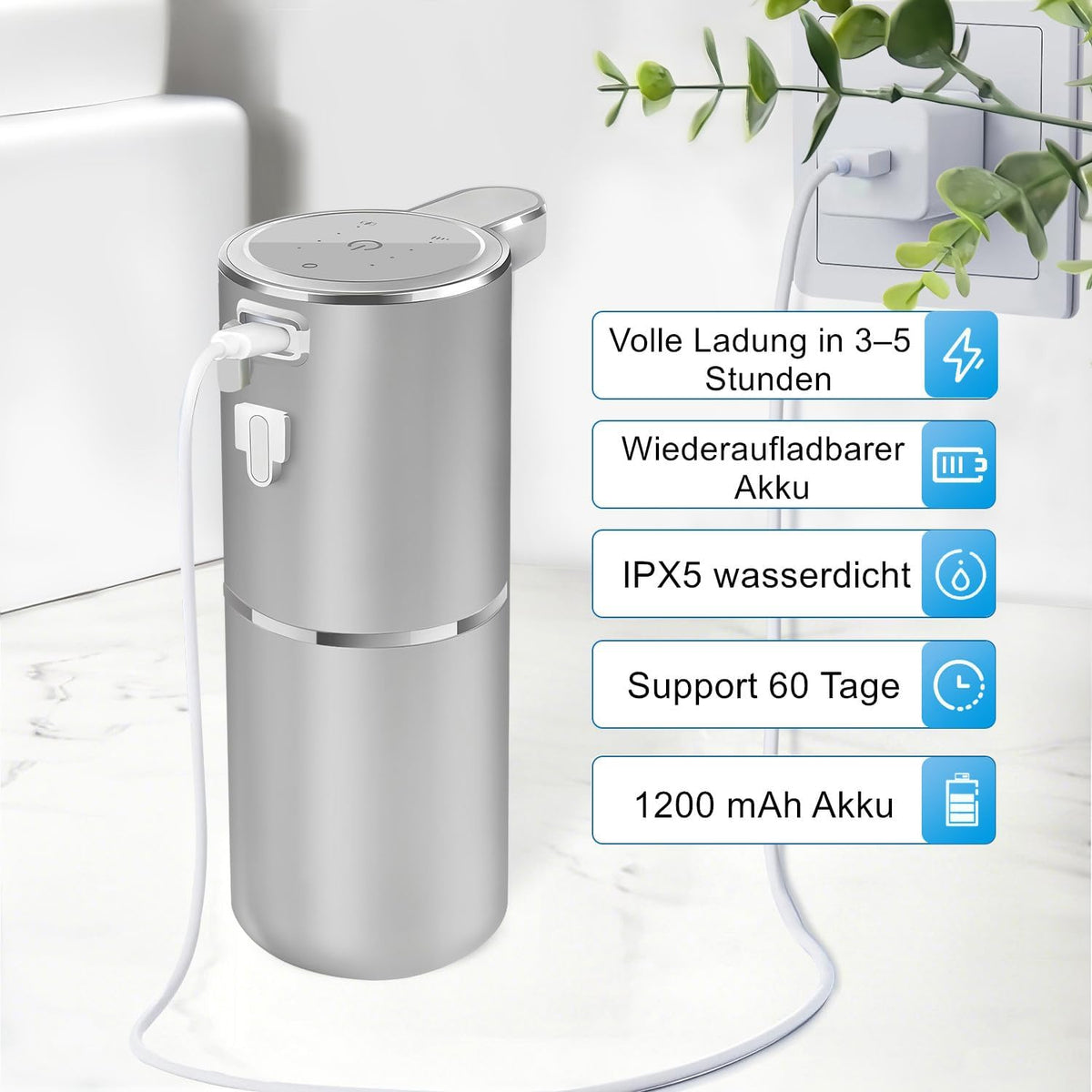 Automatic Liquid Soap Dispenser Bathroom Kitchen Dish Liquid Body Shampoo Shower Gel Hand Free