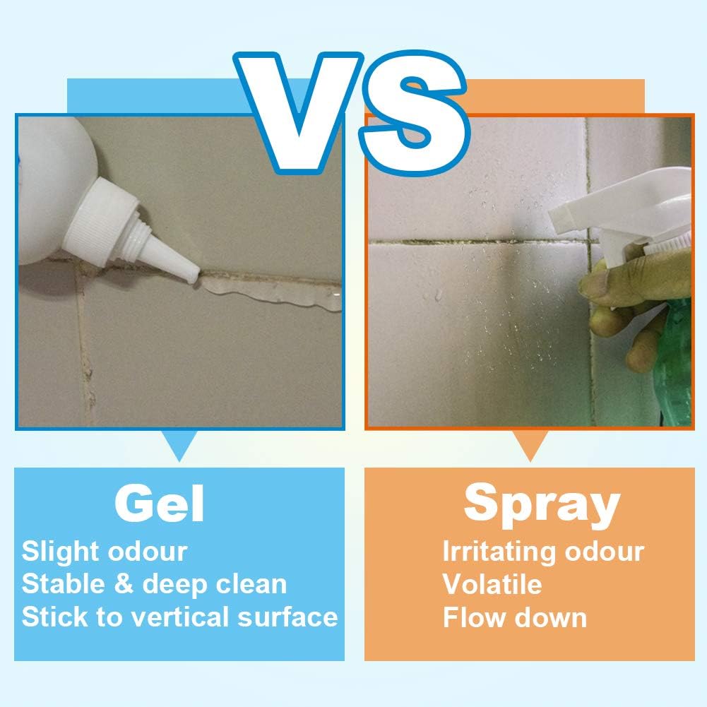 FOLLOWIN Mold and Mildew Bathroom Cleaner Gel 18oz, Household Stain Cleaner for Showers Tiles Grout