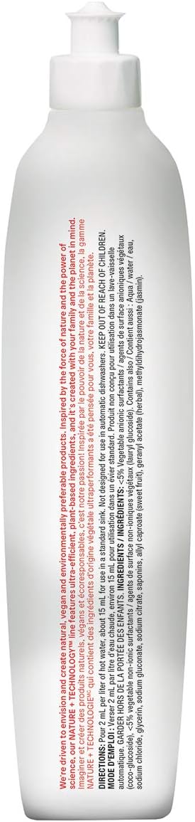 ATTITUDE Dish Soap, EWG Verified, Plant-Based & Vegan Dishwashing Liquid, Naturally Derived, Pink