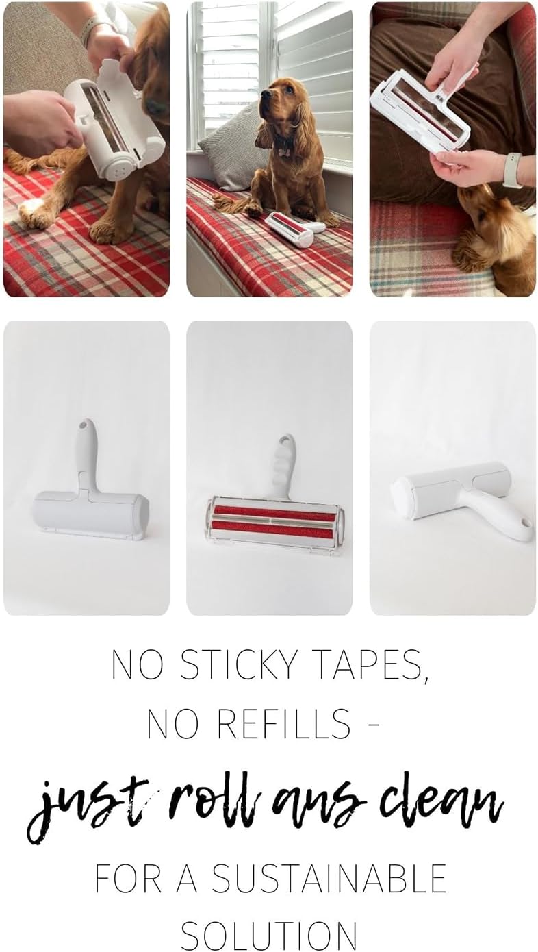 Reusable Pet Hair Remover & Lint Roller – Washable, Portable Tool for Dog & Cat Hair Removal on