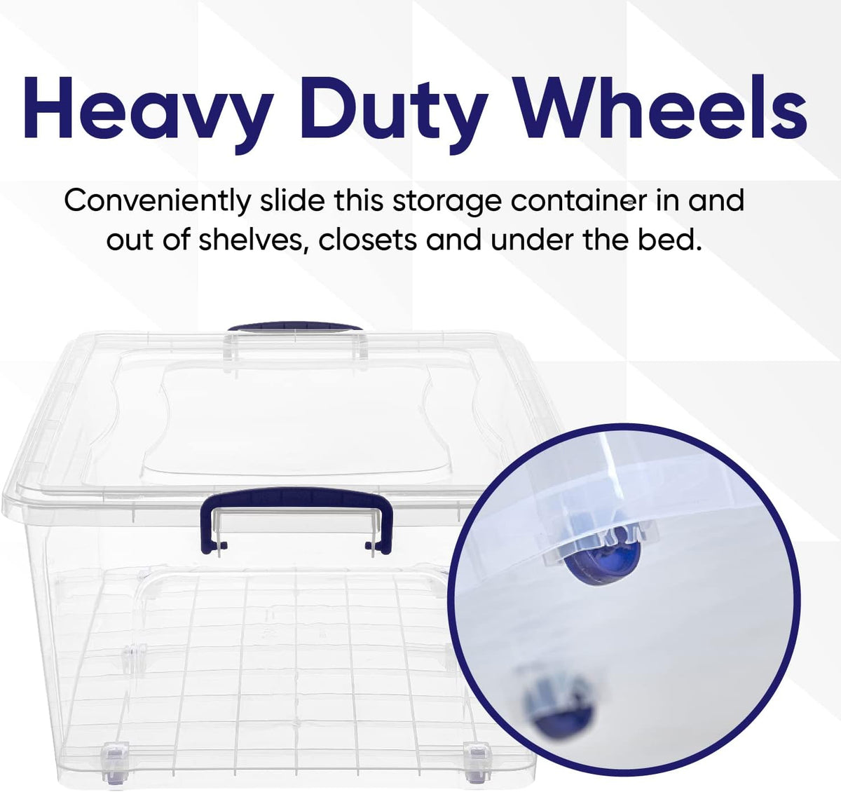 Superio Storage Bins with Lids, Clear Plastic Containers for Organizing, Stackable Totes, BPA Free