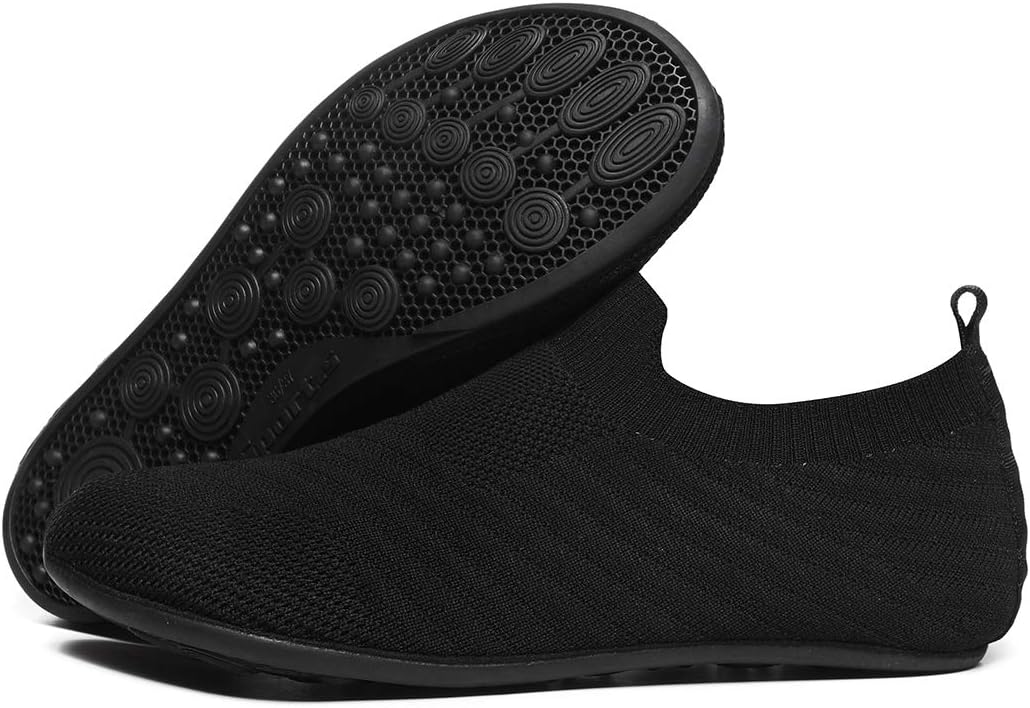 QZKDM Lightweight Slip on Grip Indoor House Slippers Barefoot Non Slip Home Exercise Yoga Shoes for