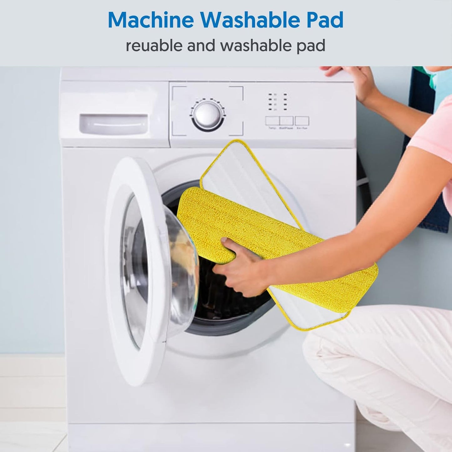 7 Count Reusable Mop Pads for Swiffer PowerMop -MEXERRIS Microfiber Wet Mops Refills PowerMop Pads