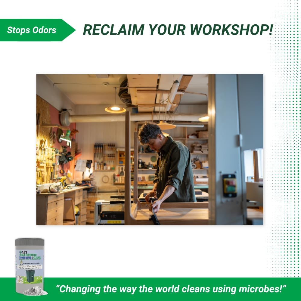 ACT Trash Deodorizer and Cleaner | Eliminates Odors Controls Garbage Sludge | for Garage and